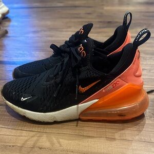 Nike Kids Black and Orange Sneakers